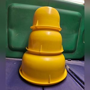 Vintage 1980's Tupperware Stackable Mixing Bowls w/o Lids